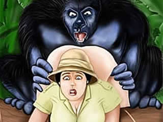 a huge black gorilla raped a tourist